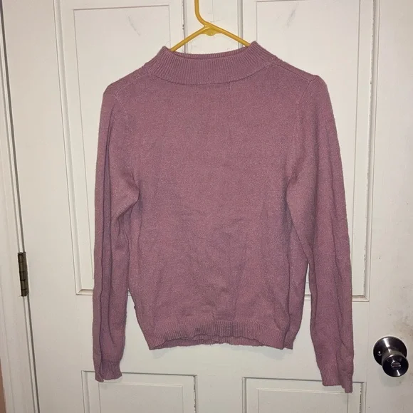 Forever 21 Dusty Pink Mauve Open Front Wrap Sweater Medium M - Picture 4 of 6
